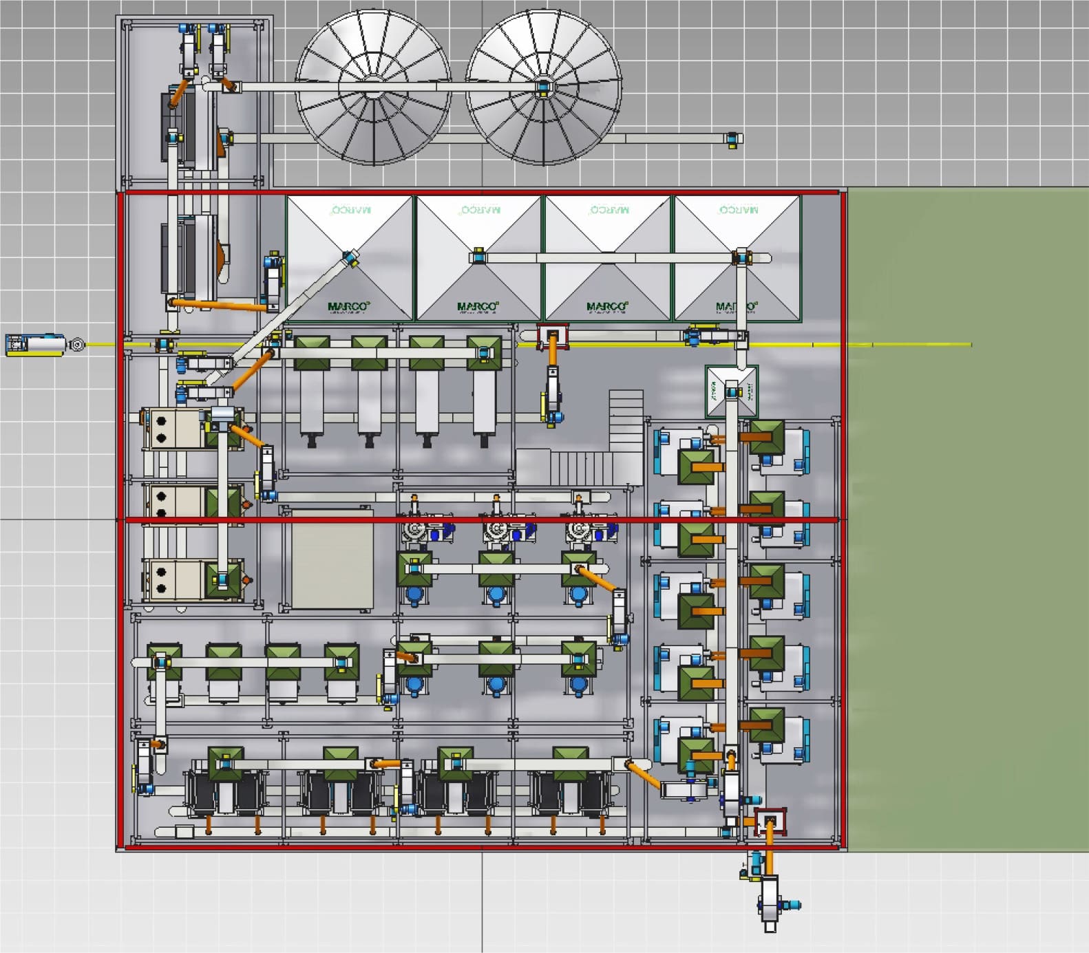 cad drawing of plant floor plan